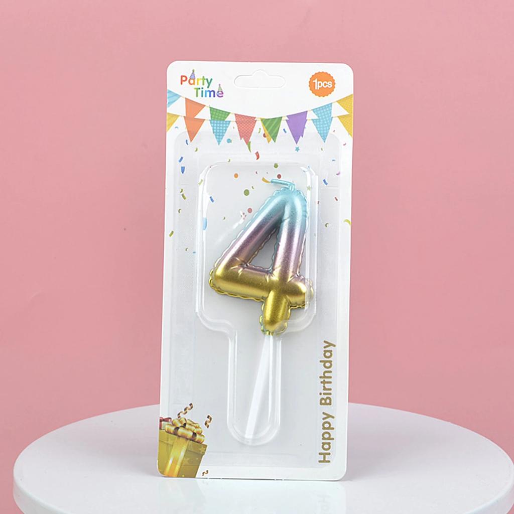 Creative Number Candles Color Candle Birthday Cake Decoration Gradient Cake Love Topper Party Supplies Decorate Boys Girls 123