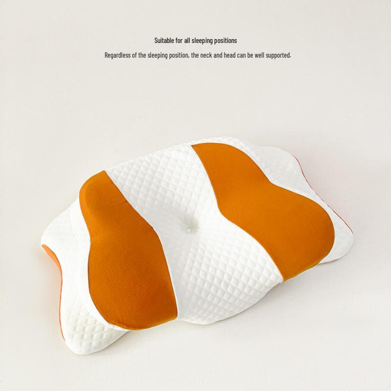 Butterfly Shape Memory Foam Neck Pillow - Slow Rebound, Holds Shape, Cervical Support for Adults