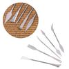 5-piece Clay Sculpture Tool Made of Stainless Steel, Double Shaped Heads for 10 Carving Shapes, Portable Design with   Cutting Edges, for Clay Art