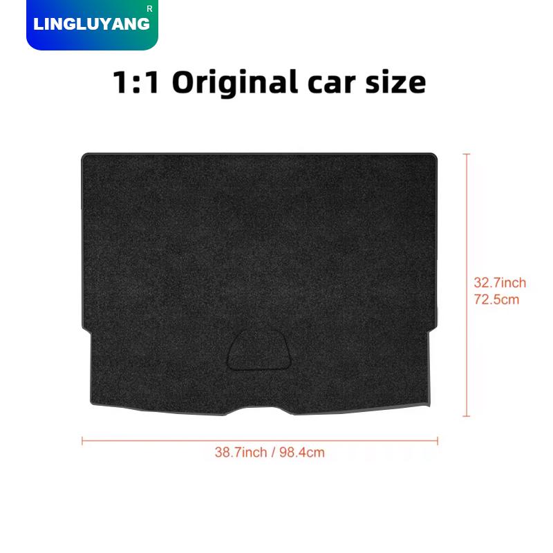 For Volvo EX30  2024 2025 Decal Flannel Suede Rear Trunk Pad Accessories Anti-dirty Cargo Liner Mat Cover