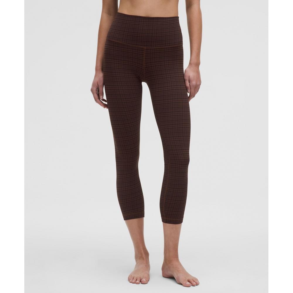 

Lululemon Align High Rise Crop 23 Glow Grid Lava Cake Multi 8/23