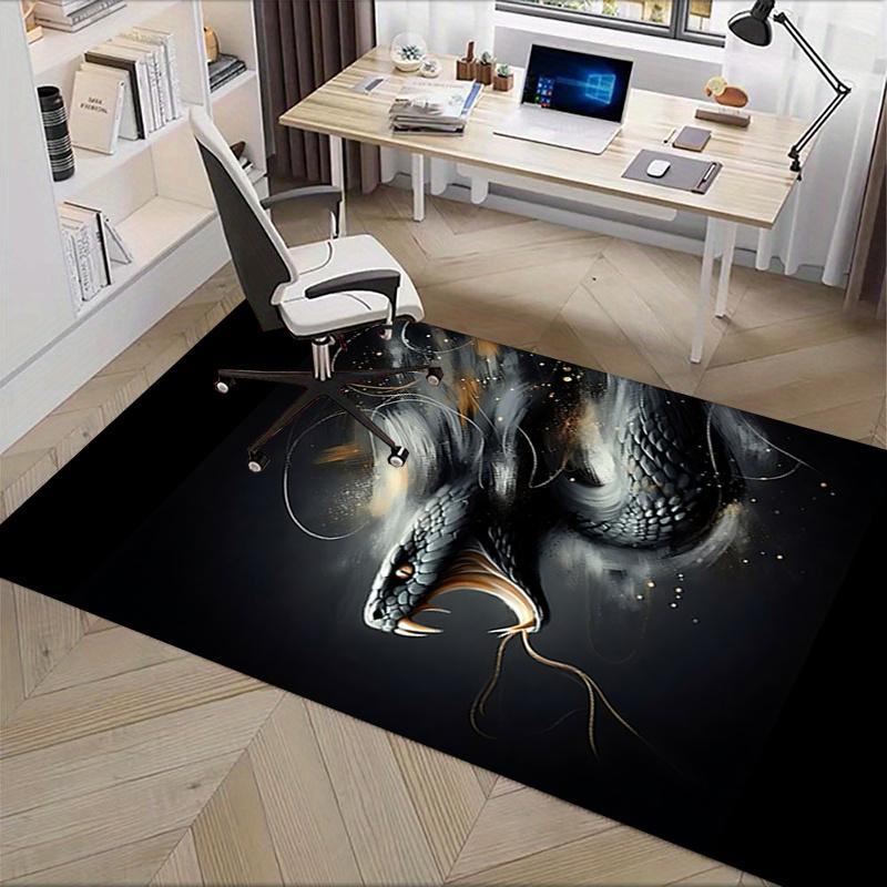 Snake Office Carpet Chair Mat: Large Size, Non Slip Desk Pad for Home Decor, Sofa Rug, Office Use, Gift Suitable for Bedroom, Living Room, Any Room