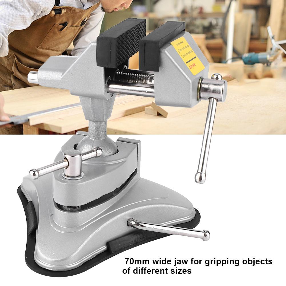 Aluminum Alloy 360 degrees Rotating Clamp Vise 70mm Jaw Width Vise Table Clamp for Workbench Woodwork