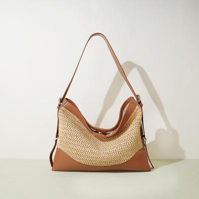Beach-style Woven Bag, Handcrafted Tote Bag, Versatile Large-capacity Single-shoulder Bag, Laid-back Style