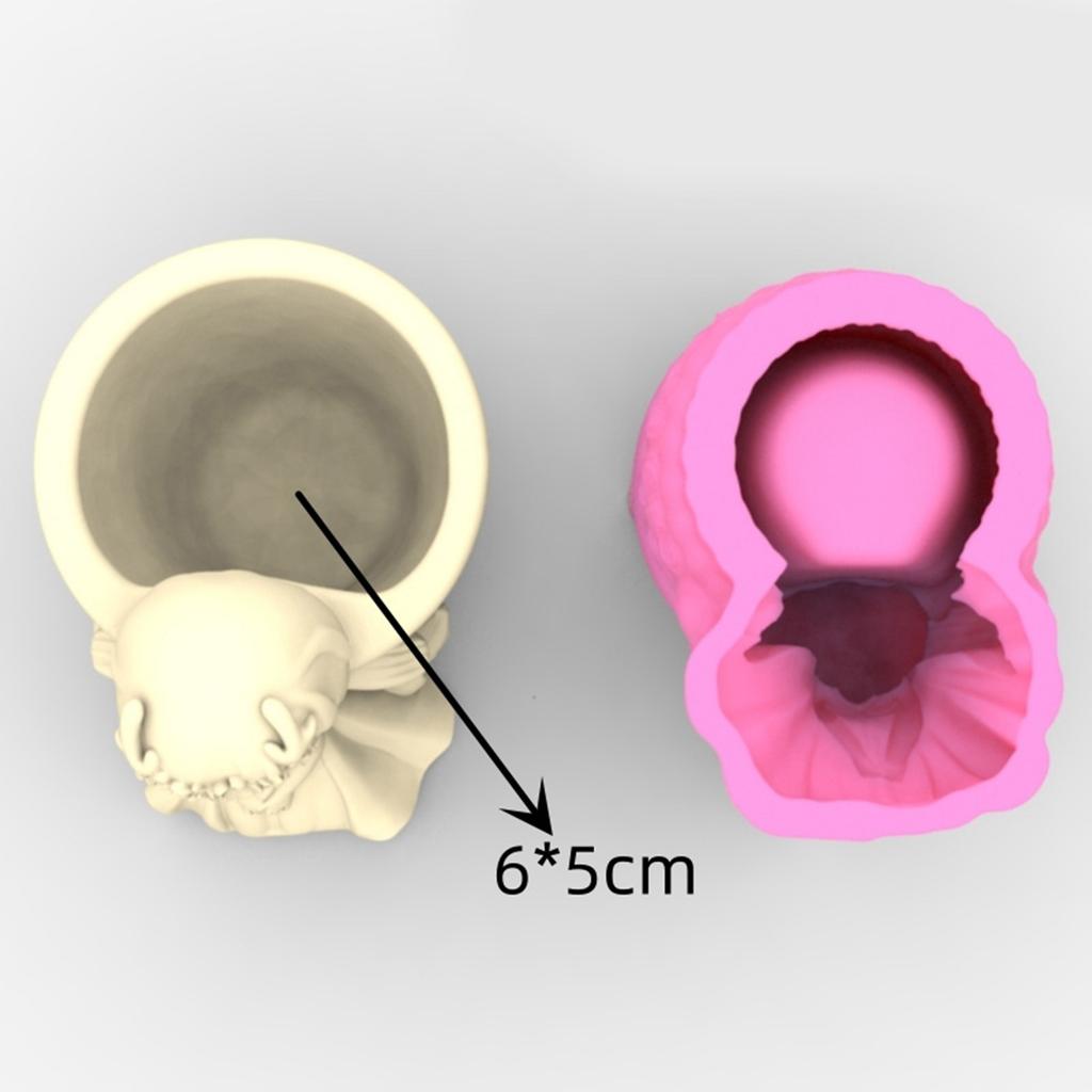 Flower Pot Silicone Mold Concrete Cement 3D Girl Flowerpot Mould Plaster Molds Candle Holder Epoxy Resin Mould Crafts