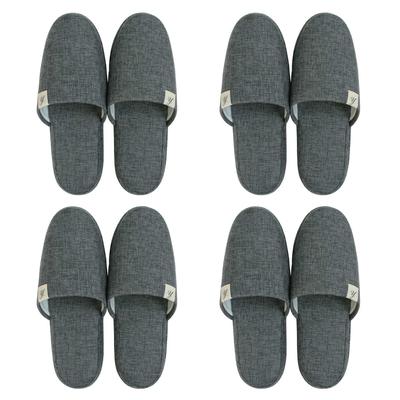 Strong Slippers for Solid with Surface Set of Guests, Color, Slab-Style, Non-Slip (Blue Gray, Large, 4)