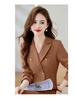Women's 2024 Autumn/Winter Slimming Goddess Style Mid-Length Suit Collar Dress (BL9925)