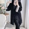 Autumn and winter golden velvet butterfly pajamas women's sexy suspender trousers robe three-piece bathrobe loungewear live broadcast