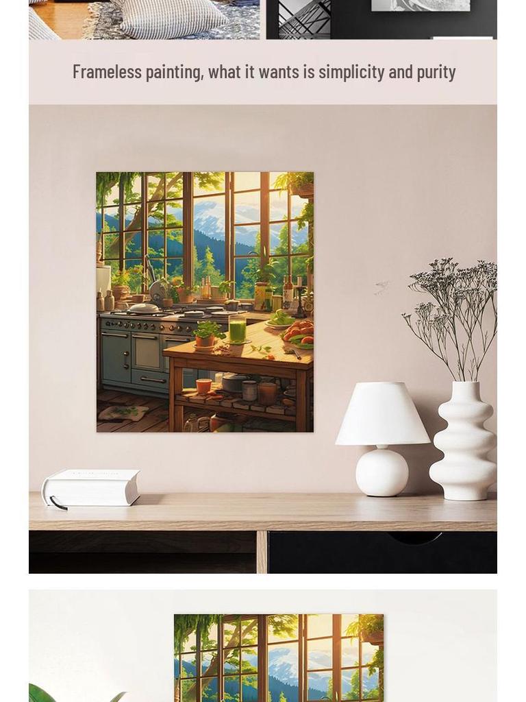 Nordycka Sztuka Minimalistyczna: Plakat krajobrazowy w wysokiej rozdzielczości do dekoracji salonu