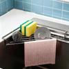 Triangle Stainless Steel Sink Drain Rack Load Bearing Large Capacity Drainable Kitchen Caddy for Sink Corner Organization