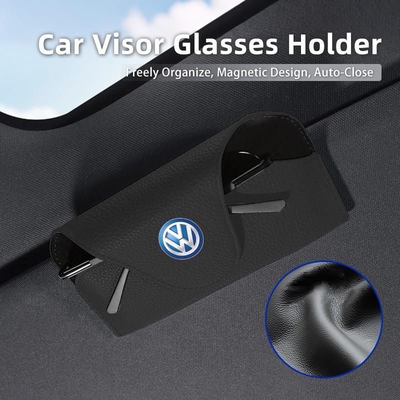 CUP1 Car Interior Sun Visor Glasses Box Sunglasses Storage Clip For Volkswagen VW Golf 4 6 7 GTI Tiguan B6 B7 CC Jetta MK5 MK6 Polo