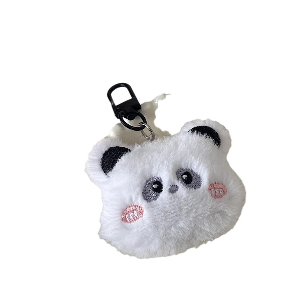 Cartoon Plush Keychain: Cute Rabbit, Panda, Pig Fluffy Pendants for Girl's Schoolbag Decoration