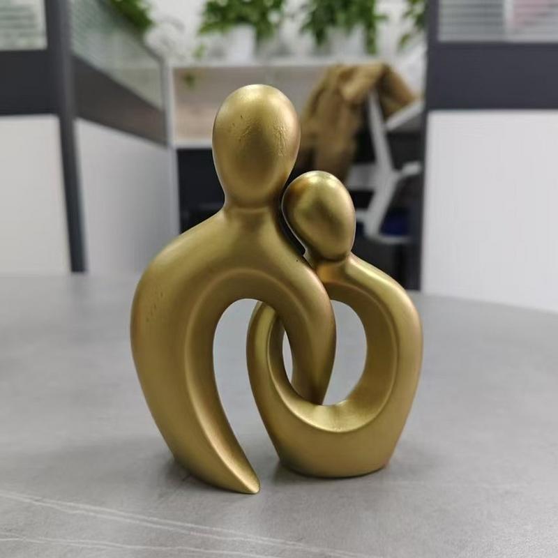 Ny Abstrakt Älskare Skulptur Par Figurer Bröllopsdagspresent Harts Modern Konst Pop Dekorationsobjekt Skrivbordsstatyer