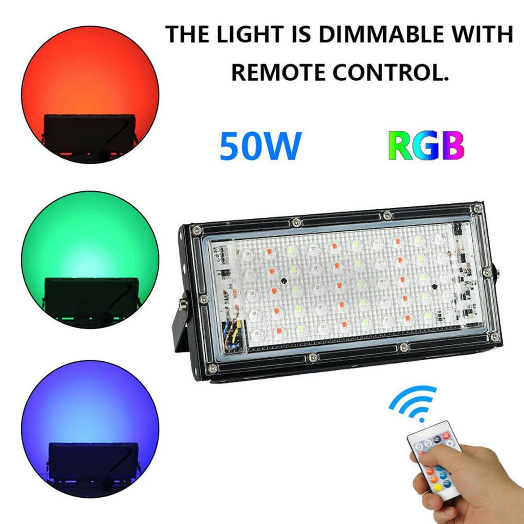 50W RGB Aluminium Alloy LED Flood Light Garden Waterproof & Remote Control 50W RGB Aluminium Alloy LED Flood Light Garden Waterproof & Remote Control