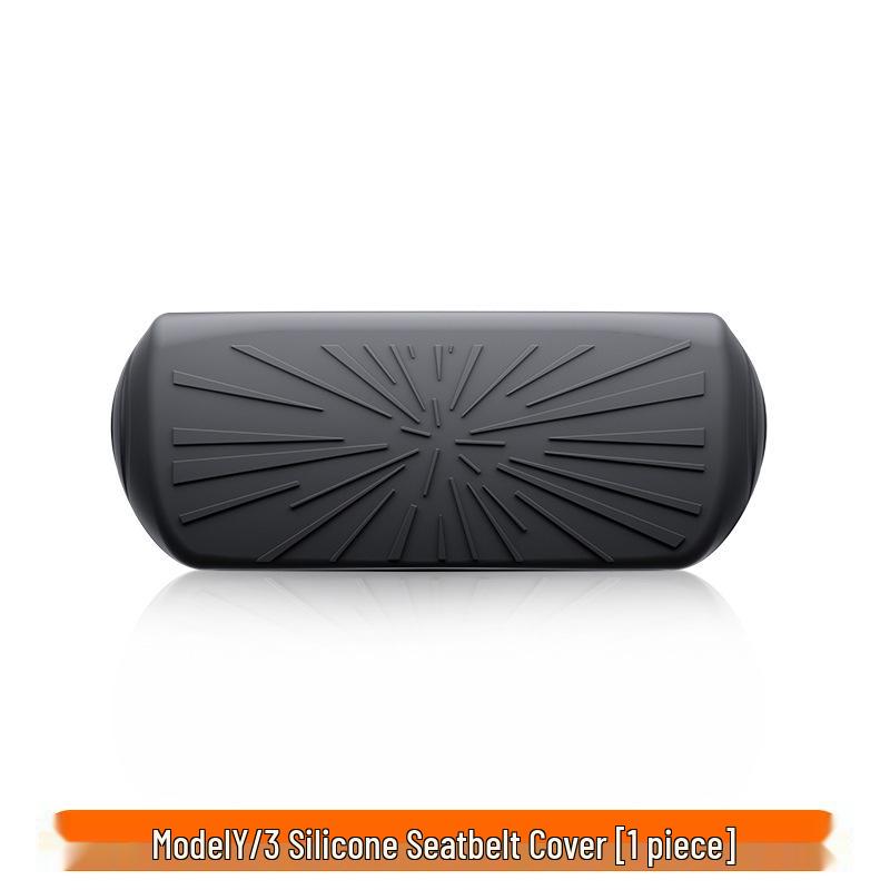 Silicone Seat Belt Cover for Tesla Model Y/3 - Noise Reduction & Decorative Accessory