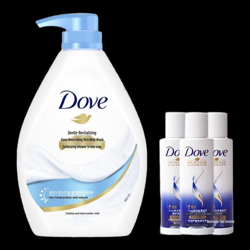 

Dove Gentle Revitalizing Shower Lotion 680g with 3x100g Shampoo