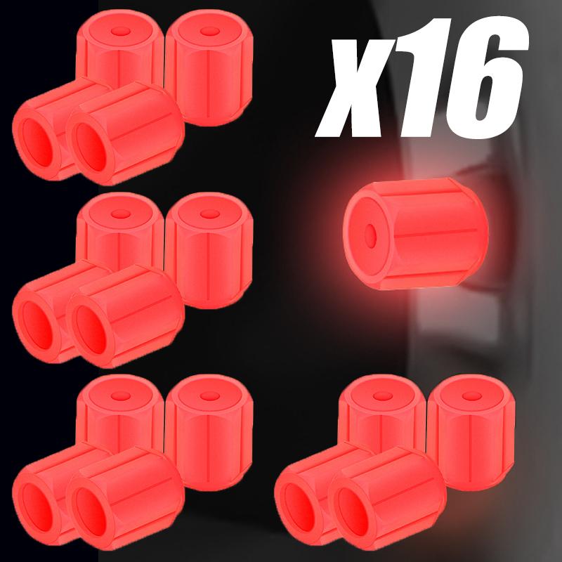 4/8/16 ks Auto Svítící Víčko Ventilku Pneumatiky Fluorescenční V Noci Svítící Motocykl Kolo Tryska Kola Víčka Ventilků Pneumatiky Automobilu Svítící Víčka