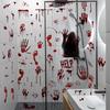 Halloween Bloody Handprint Footprint Window Stickers Wall Stickers for Halloween Party Decorations ide Outside Decor Come with Plastic Scraper Tools