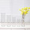 Acrylic Clear Cylinder Flower Vase for Plants Bouquet Non Breakable Tall Ribbed Vase for Centerpiece Wedding Home Decor