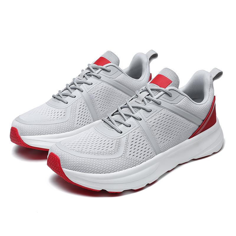 Men's Wide Palm Lightweight Running Shoes - Breathable Mesh, Wide Toe, Lace-up Sports Walking Shoes.