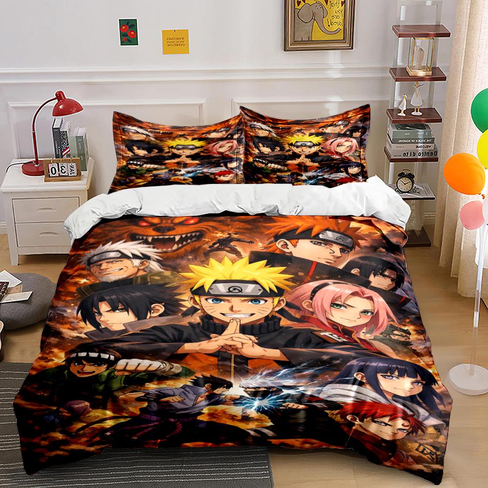 Anime Themed Bedding Set with Characters Bedding set (1 duvet cover, 2 pillowcases, duvet not included) 135x200cm