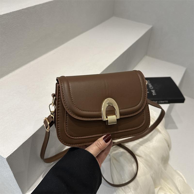 

Retro small bag women s 2025 spring new high-end textured small square bag fashionable and foreign versatile single shoulder messenger bag коричневый