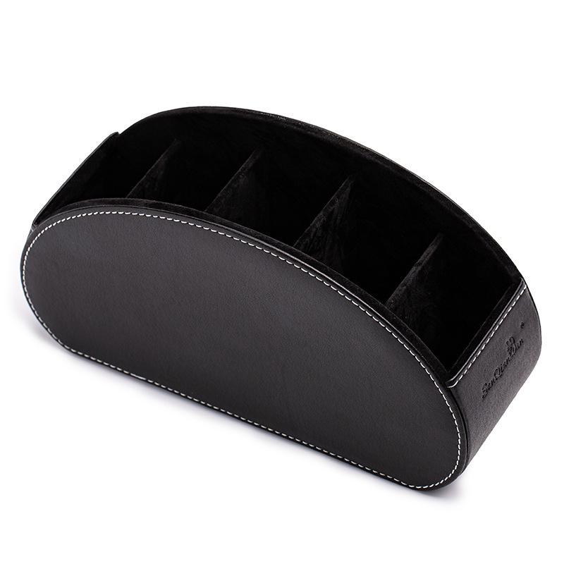 

Хранение Коробка из ПУ кожи Телефон Пульт дистанционного управления Настольный органайзер Держатель Дом Противоскользящий чёрный