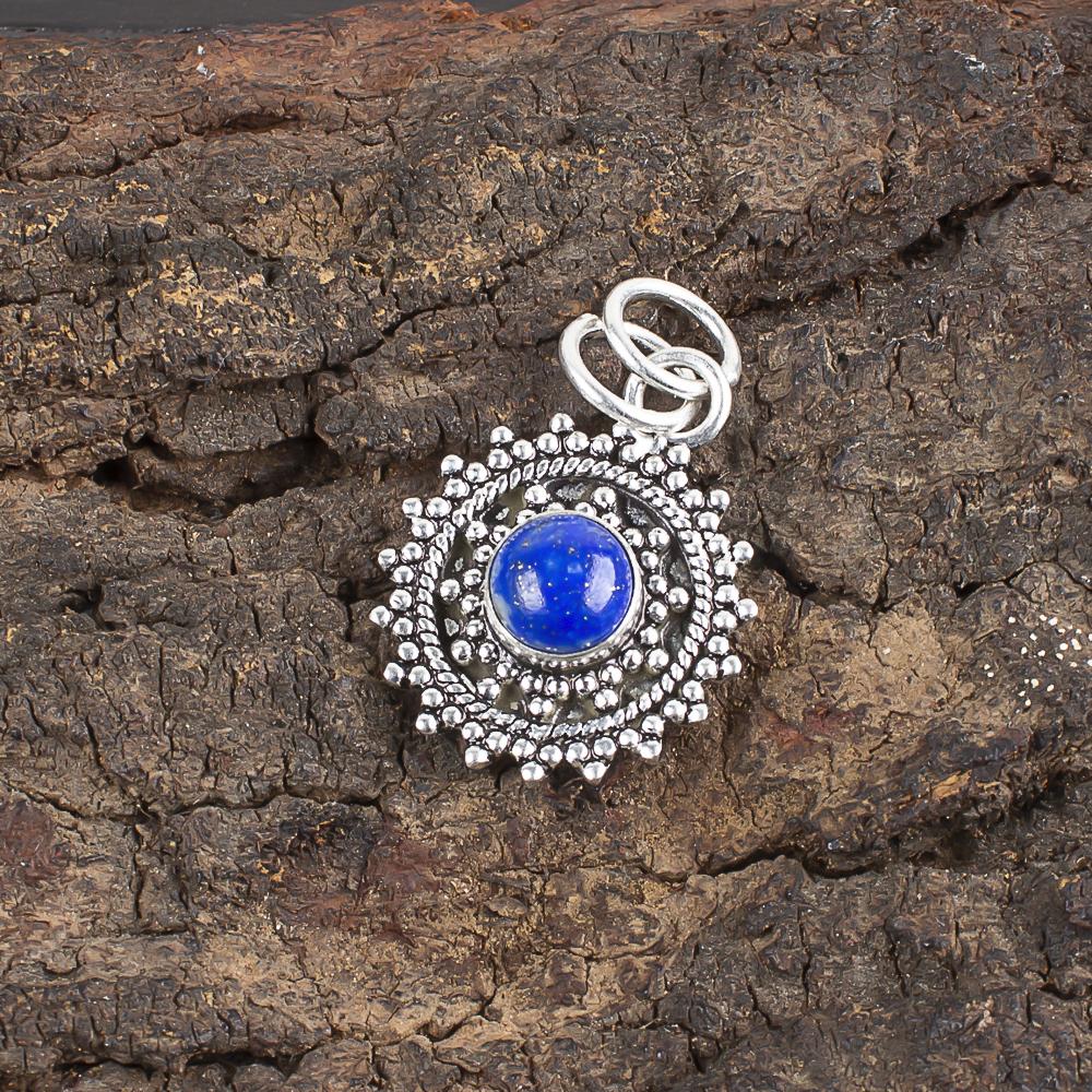 Lapis Lazuli Handmade Jewelry, 925 Solid Sterling Silver Pendant Designer Gemstone Jewelry Chain Pendant Gift For Mom