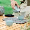 Edenus Ceramic Portable Tea Set - Powder Green Glaze
