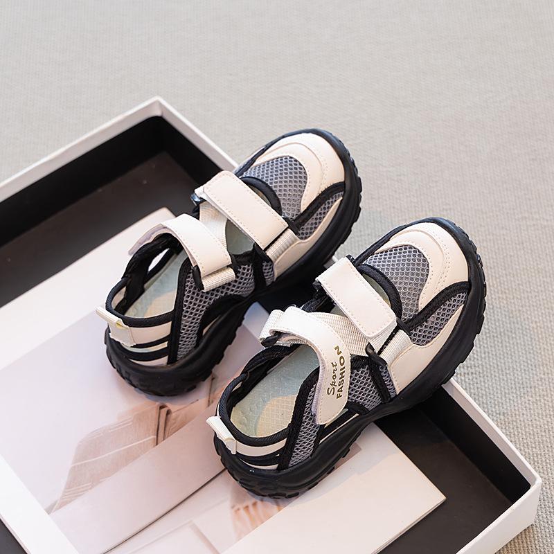 Girls sports sandals for summer2026New children s closed-toe sandals, hollow-out fashion shoes for older kids 26Inner Length16.5cm чёрный