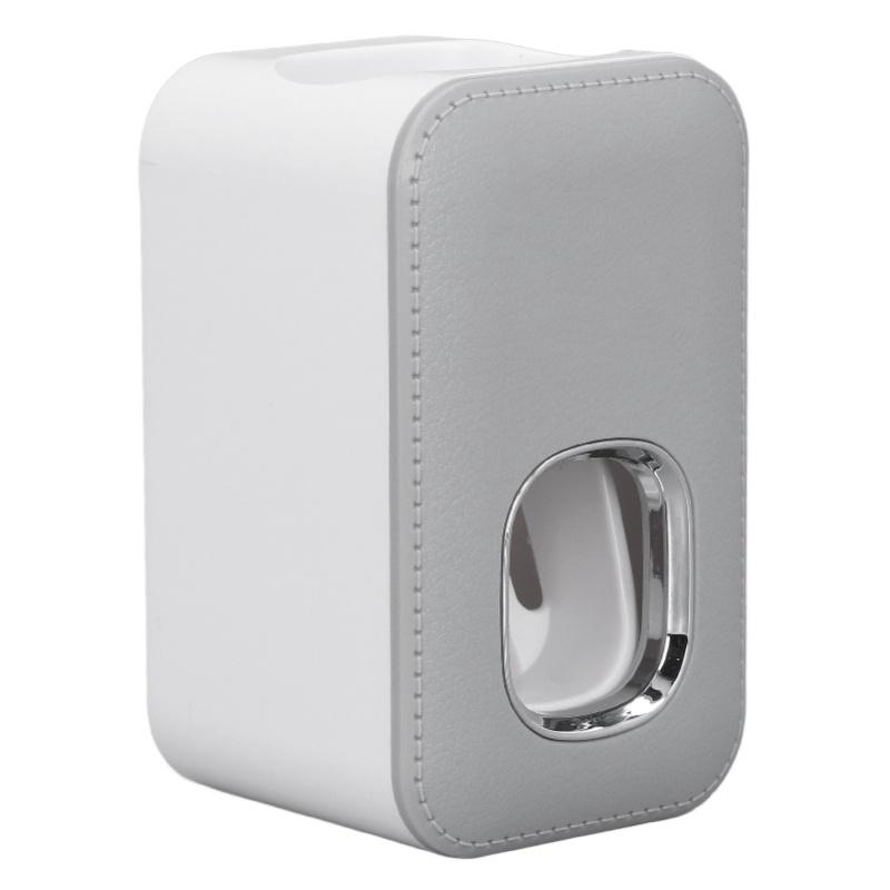 Toothpaste Dispenser Full Automatic Wall Mounted Hands Free Easy Operation Toothpaste Squeezer For Bathroom Hotel Gray