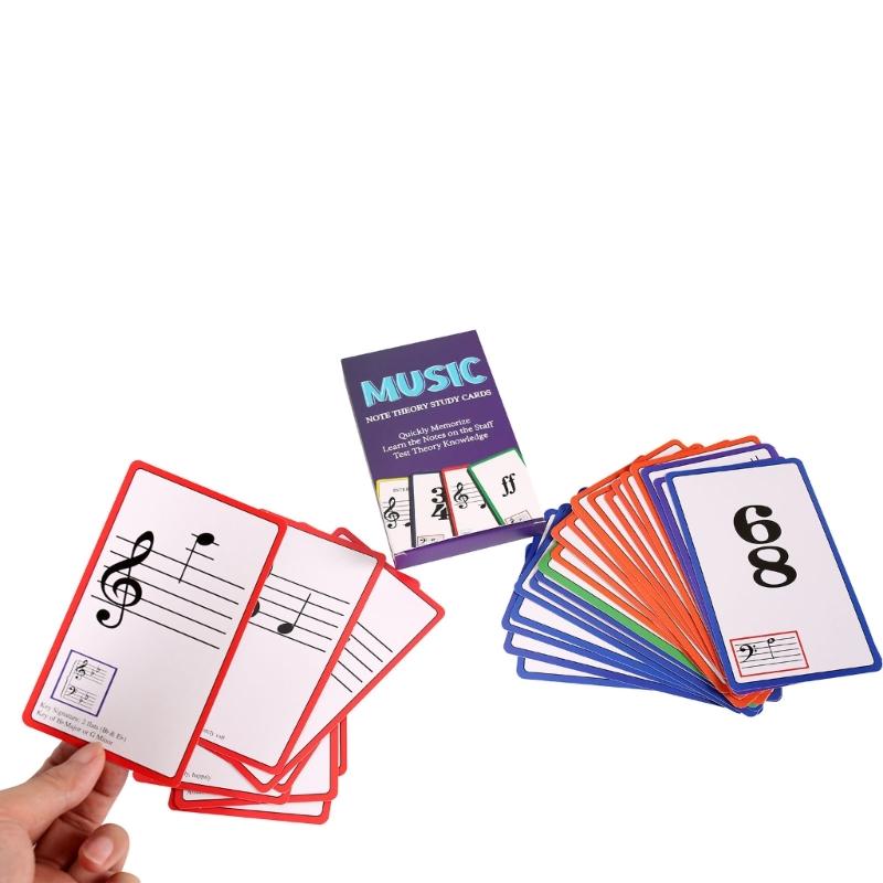 Musikerziehungskarten Lernwerkzeug Klavierakkorde Lernkarten Klaviernoten Theorie Lernkarten für Anfänger Langlebig