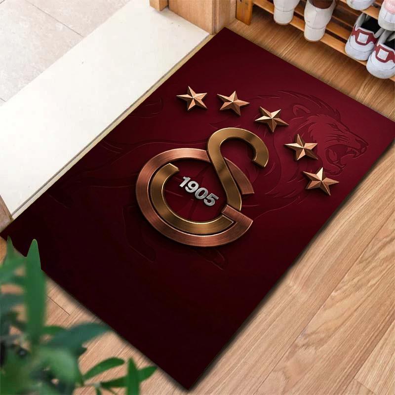 Tappeto Galatasaray S per Soggiorno Camera da Letto Casa Decorazione Divano, Tappetino Antiscivolo per Giochi Bambini