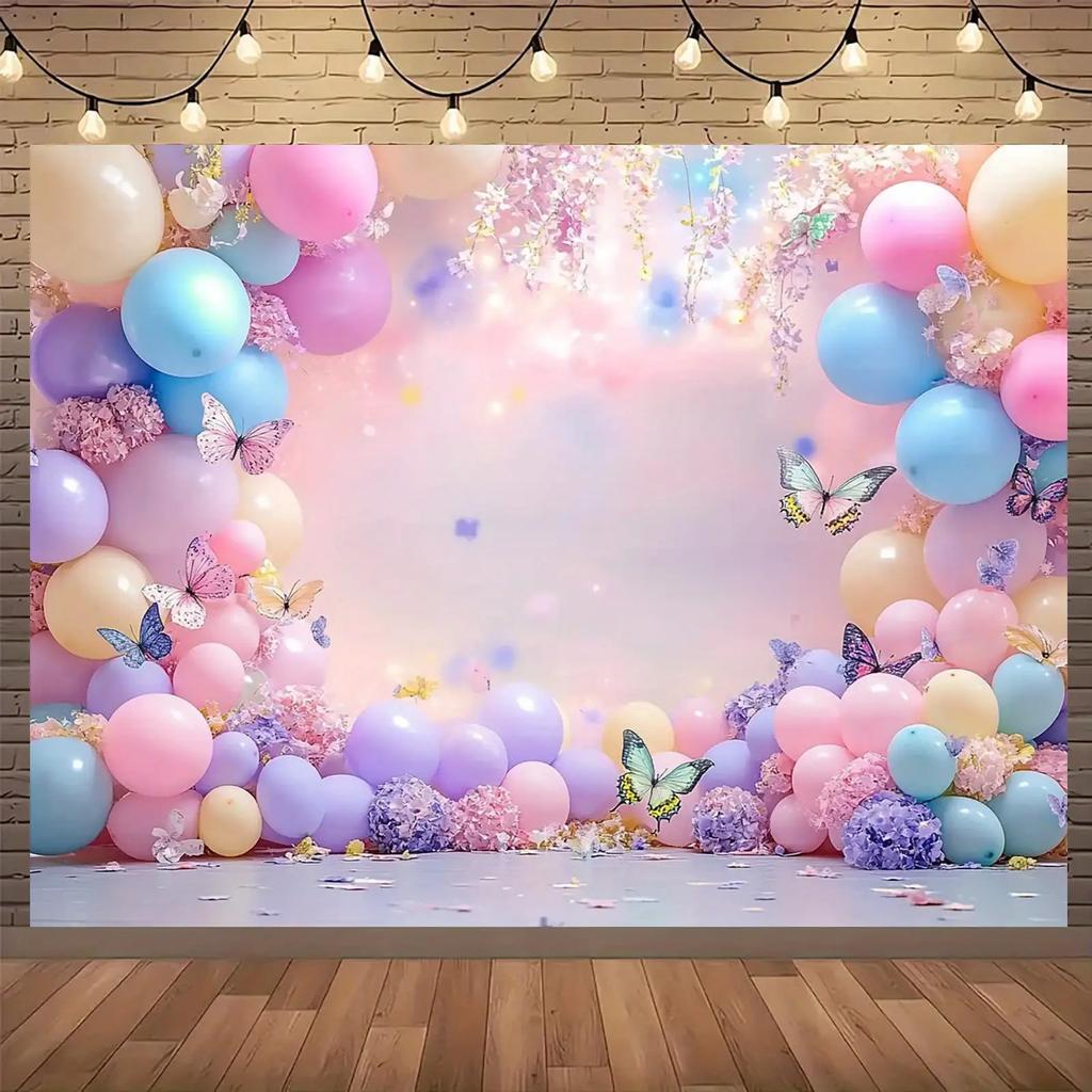 2D planar design one-piece multi-functional colored balloon party backdrop - suitable for birthday wedding and other occasions