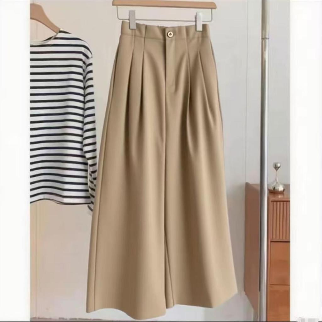 2026 Korean Style High Waist Wide-Leg Casual Pants: Early Spring Fashion Drape, Versatile and Slimming