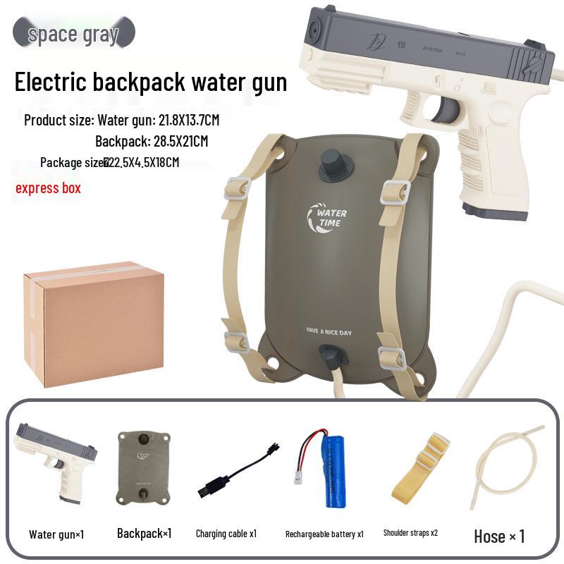 Children's Cartoon Water Gun Backpack - Cute Summer Beach Toy