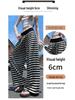 2026 Summer Women's Striped Floor-Length High Waist Loose Wide-Leg Pants