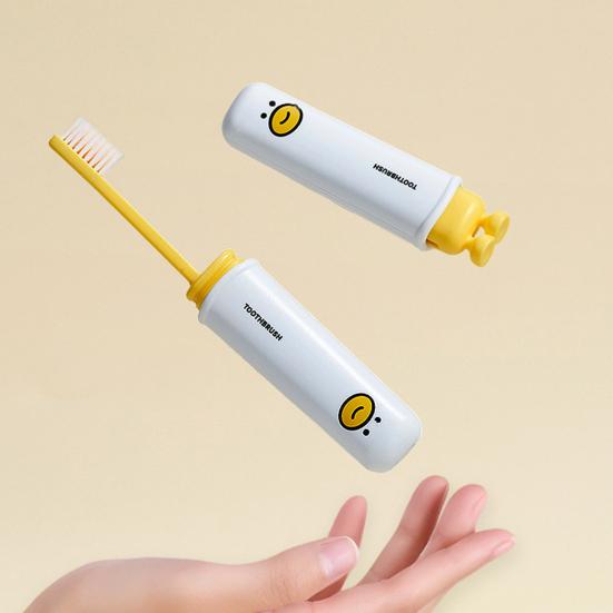 Student Toothbrush with Dust-Proof Storage Bristle Sensitive Gums Tube Soft Compact Portable Travel Toothbrush