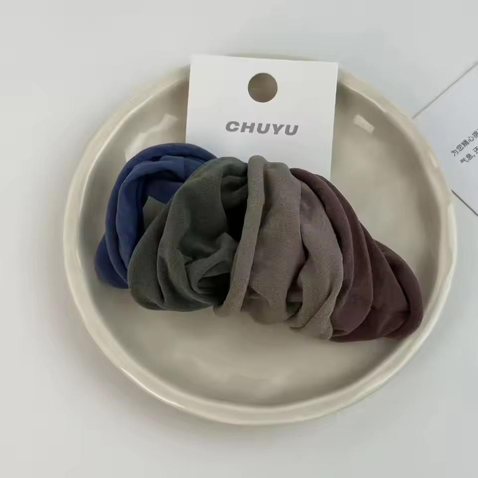 

4 шт. Широкие Утолщенные Резинки для Волос Женские Держатели для Хвоста Резинки для Волос Скранчи Резинки Корейская Мода Головные Уборы Аксессуары