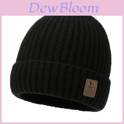 Knitted Winter Hat With Letter Embroidery For Mens Cold Weather Protection