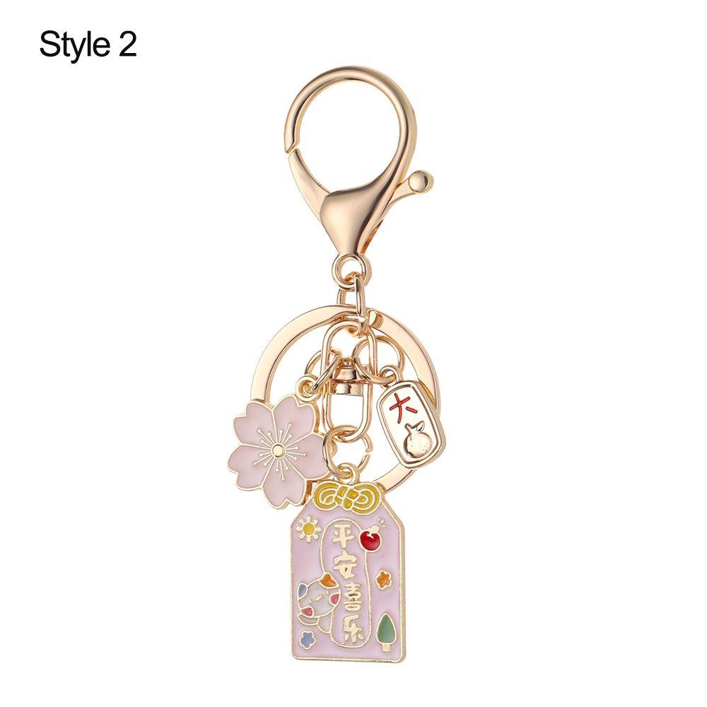 Cute Cartoon Car Bag Pendant Sakura Holiday Greeting Creative Keychain