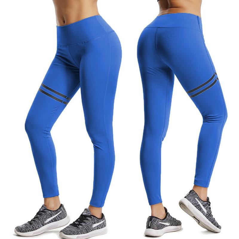 

Спорт Йога Женские Тренировки Зал Фитнес Леггинсы Брюки Комбинезон Одежда Атлетическая M синий