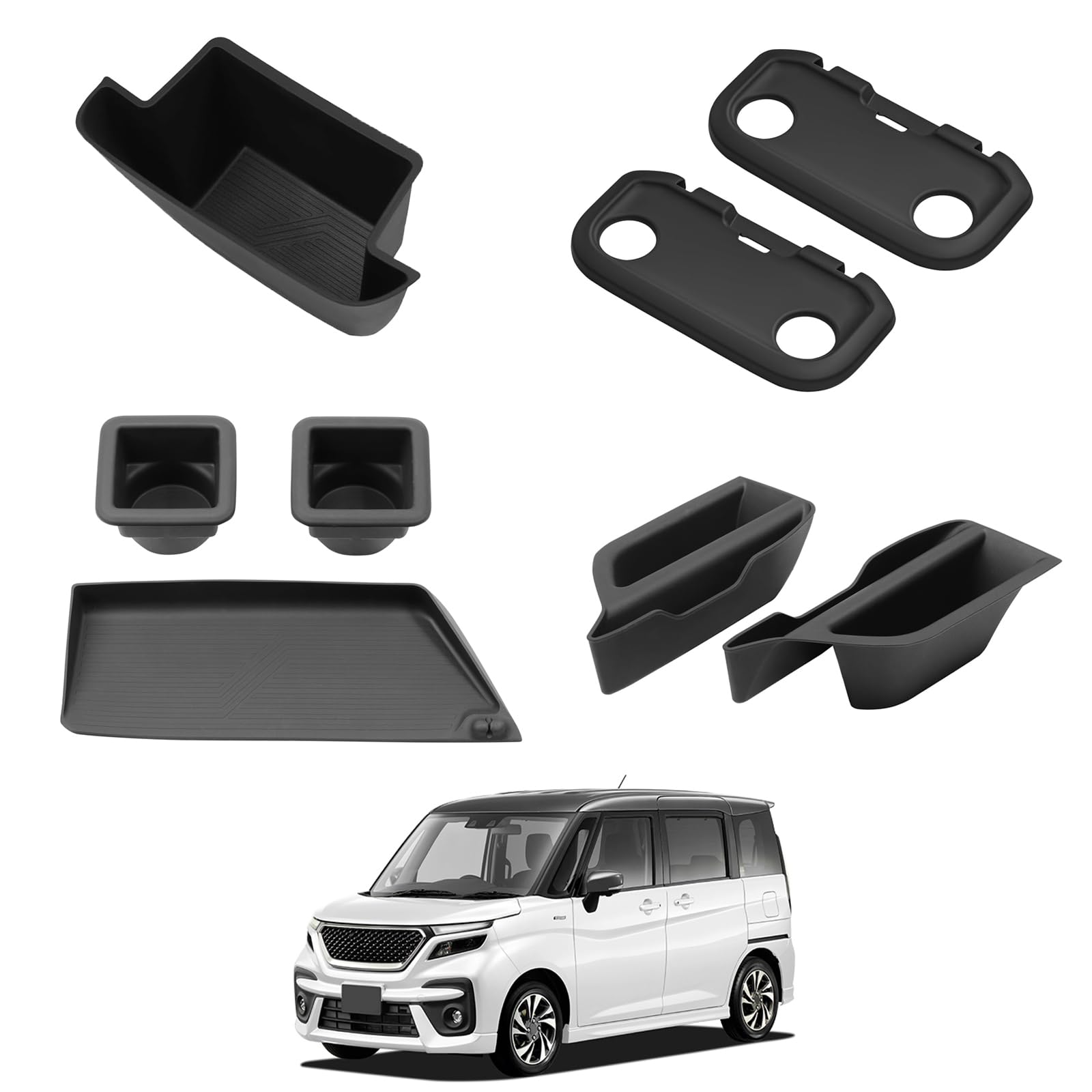 

ZUNDUO Set for Suzuki Bandit Models Includes Seatback Table Door Handle Storage Console Passenger Seat Open Tray and Dashboard Cup Holders BANDIT 4th чёрный