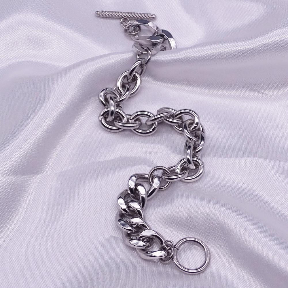 IMI Korean Style Chunky Chain Bracelet - Hip Hop Titanium Steel Jewelry YL623