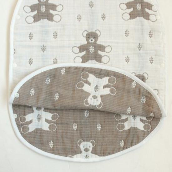 10mois SOULEIADO Fluffy Gauze Baby Mon 58cm For Newborns to 3 Years Product Number 4343 - (6-Layer Gauze) Sleeper, 100% Cotton, Nunus, Brown, Length,