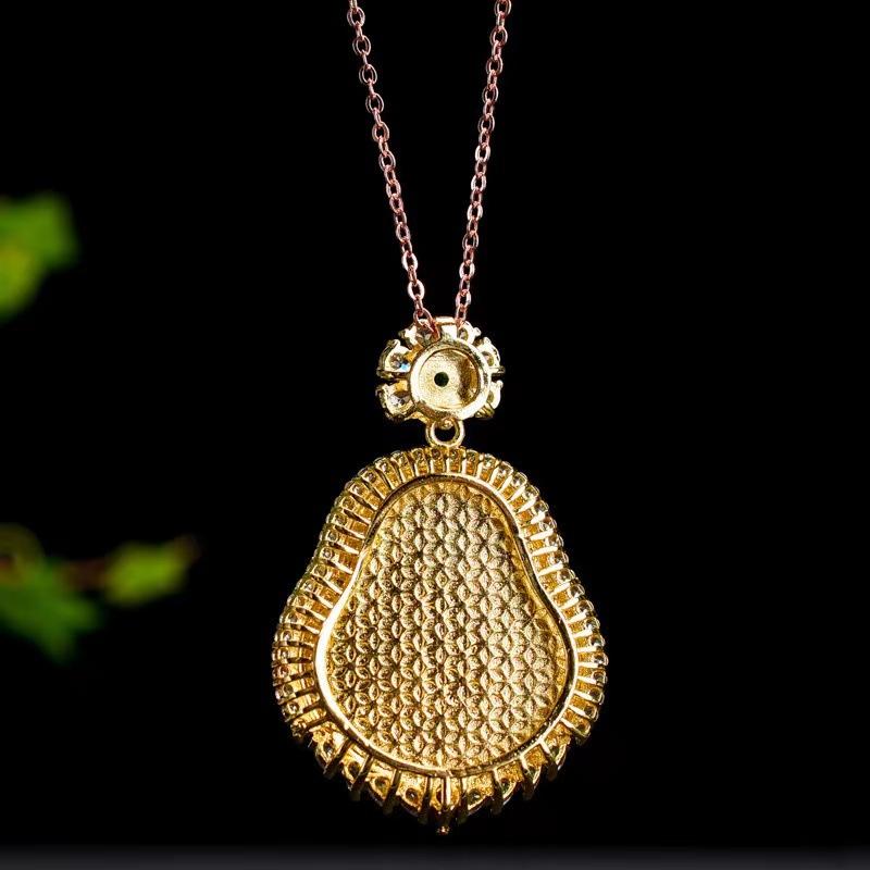 Pendant Maitreya Buddha Smiling Face Buddha Inlaid Buddha Male and Female Necklace