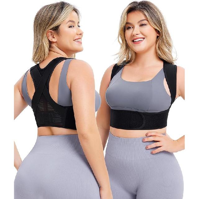 URSEXYLY Posture Corrector for Women,Adjustable Upper Back Brace for Posture, Breathable Back Straightener Posture Corrector,Comfortable Back XS/S