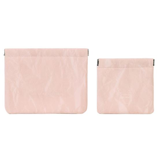 Pocket Cosmetic Bag Portable Earphone Data Cable Storage Bag Coin Purse No Zipper Self-Closing Mini Makeup Bag for Daily Outings Travel