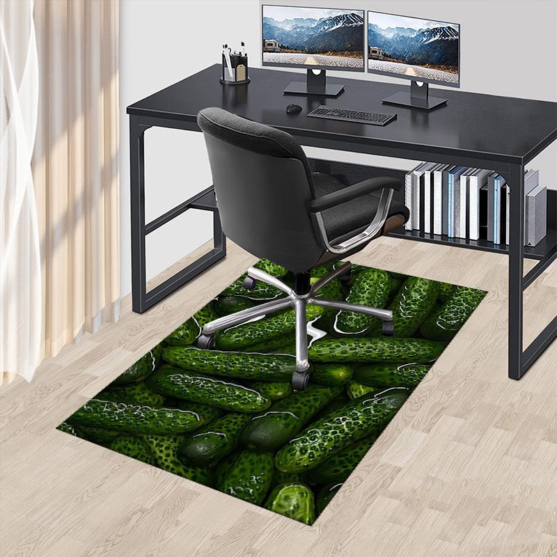 

1pc Cucumber Pickle Office Chair Mat - Non-Slip Carpet for Desk, Festive Gift Idea, Universal for Home and Office Decor, Suitable for Living Room, Bed 60cm by 90cm