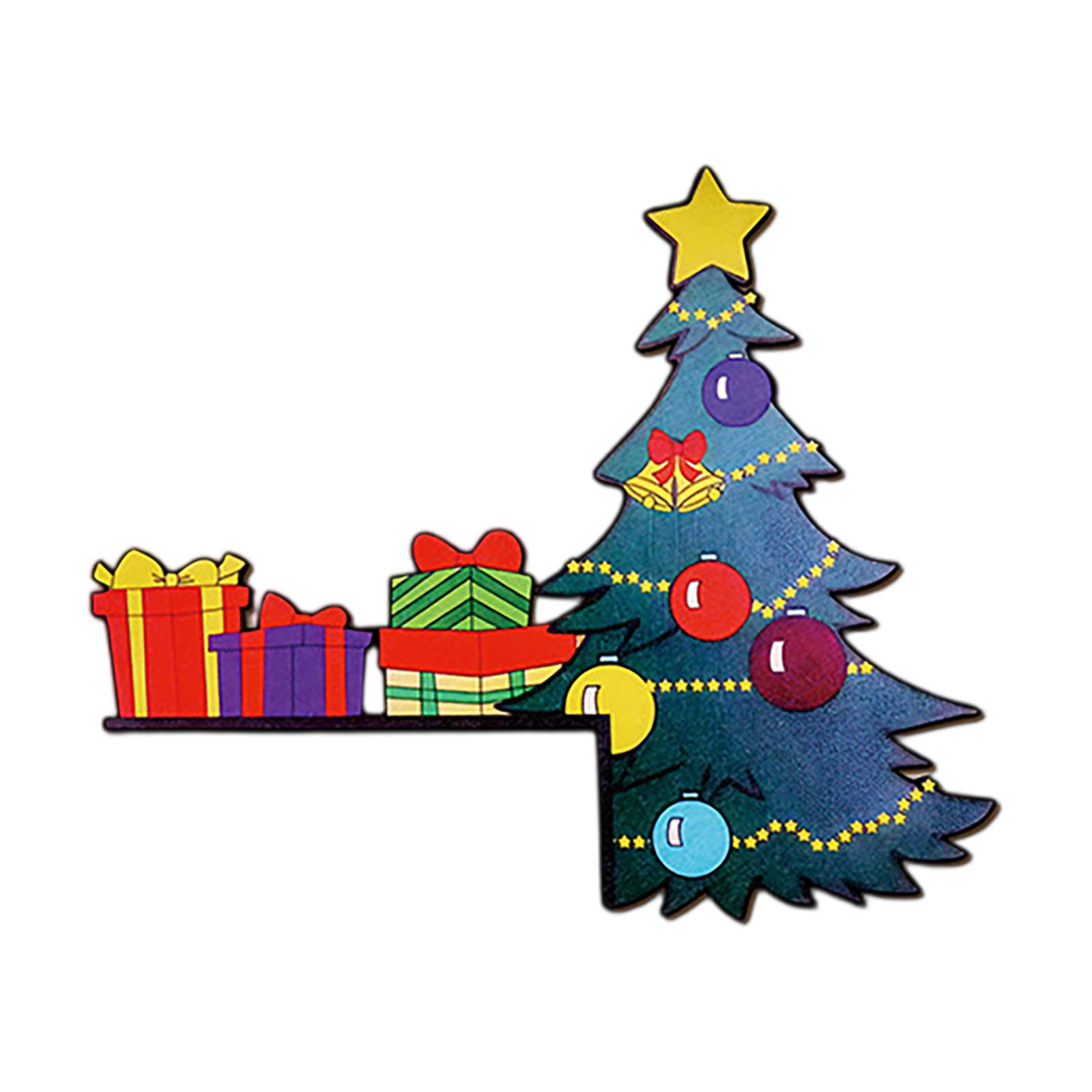 

Christmas Wooden Door Corner Lintel Decoration Elk Door Frame Decoration One Size